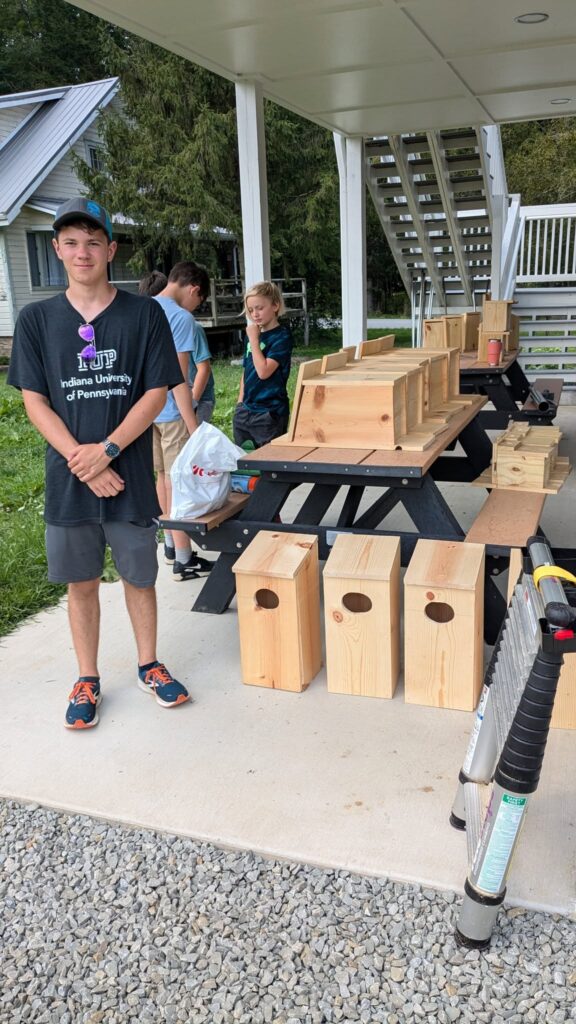 Ollie Sparks with his Eagle Scout project