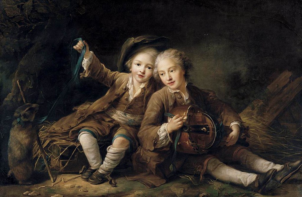 picture of the painting "The Children of the Duc de Bouillion" by Francois-Hubert Drouais